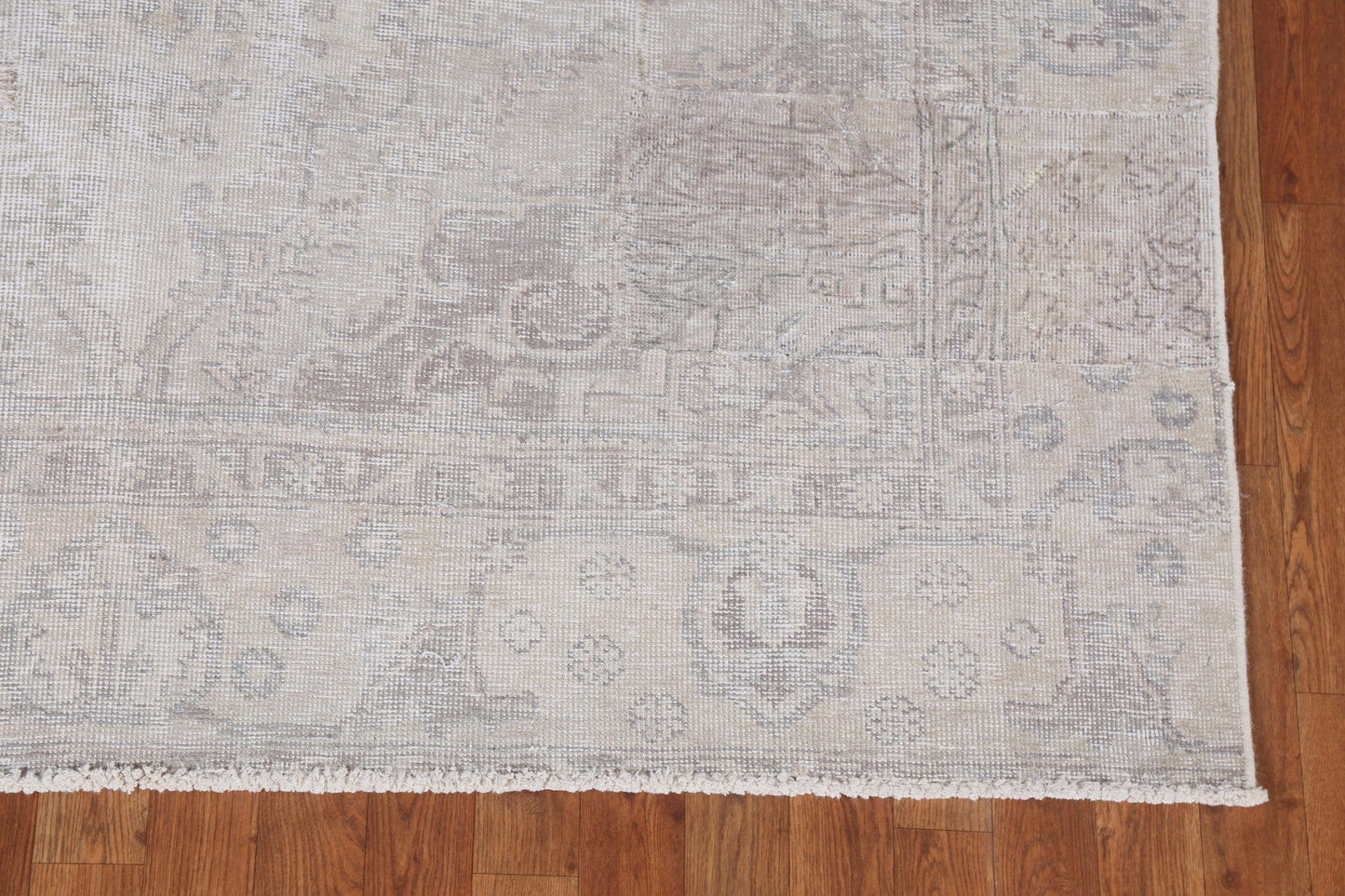 Muted Distressed Tabriz Vintage Persian Rug 6x9