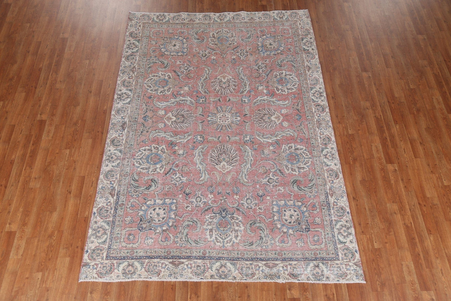 Vintage Wool Handmade Tabriz Persian Area Rug 6x9