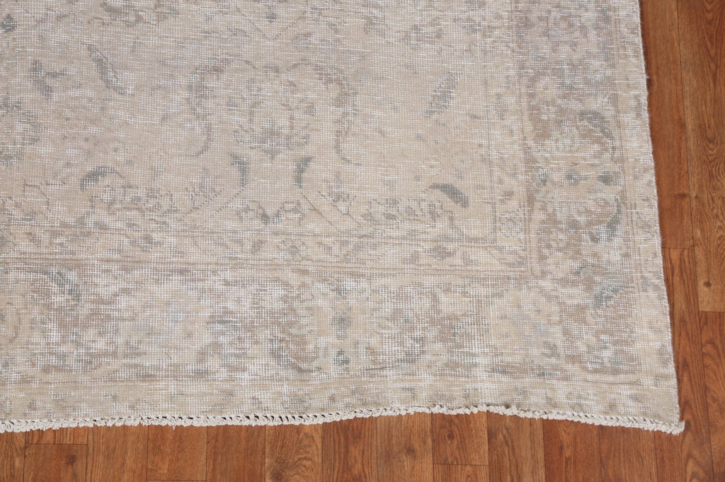 Muted Distressed Tabriz Persian Area Rug 6x9