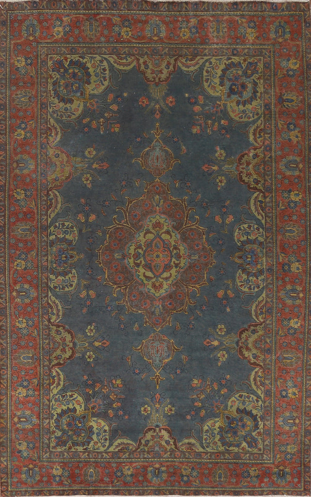 Over-Dyed Wool Tabriz Persian Area Rug 8x12