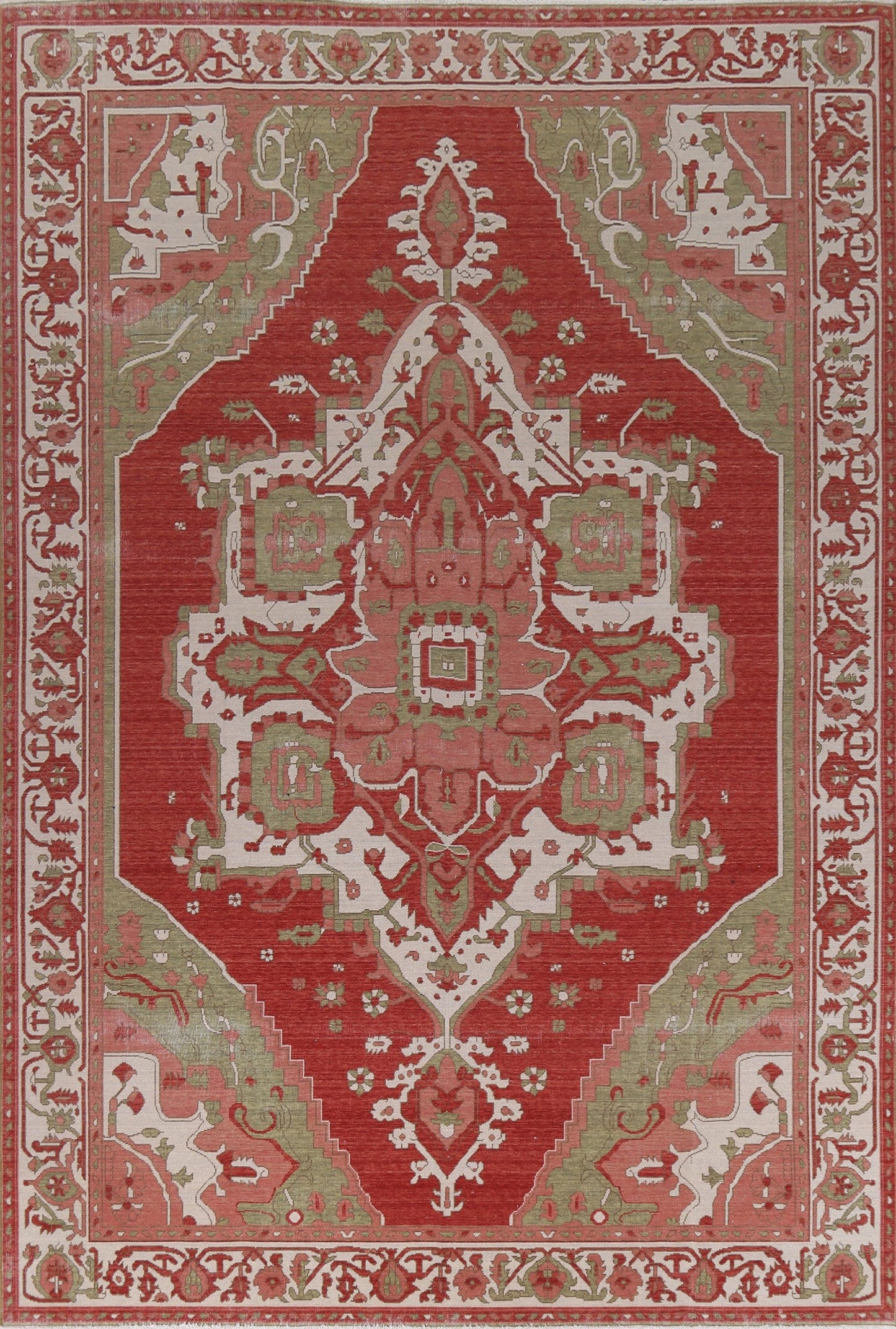 Handmade Wool Heriz Serapi Turkish Rug 9x12