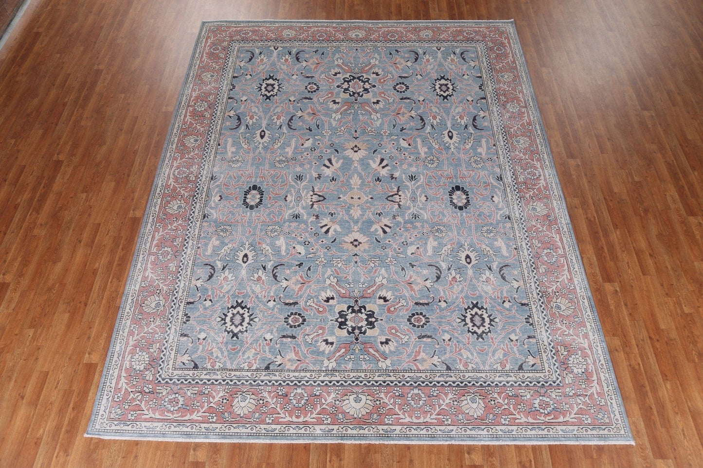 Light Blue Sultanabad Ziegler Turkish Wool Rug 9x12