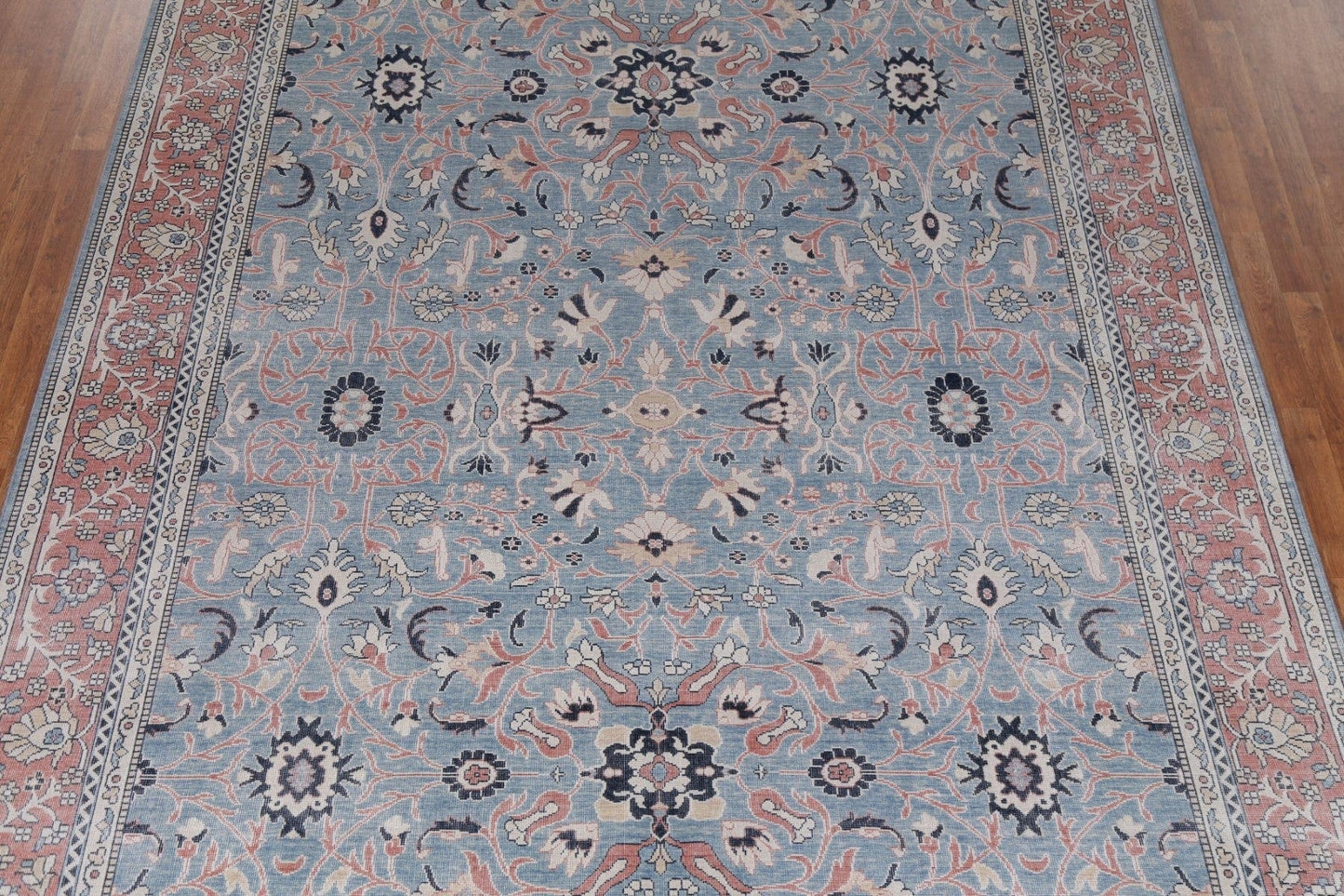 Light Blue Sultanabad Ziegler Turkish Wool Rug 9x12