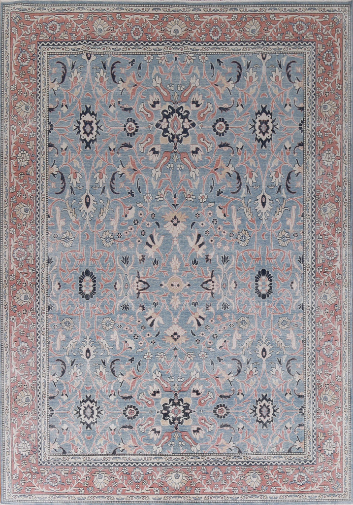 Light Blue Sultanabad Ziegler Turkish Wool Rug 9x12