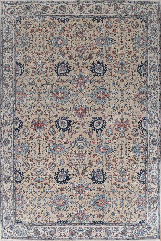 All-Over Floral Sultanabad Ziegler Turkish Wool Rug 9x12