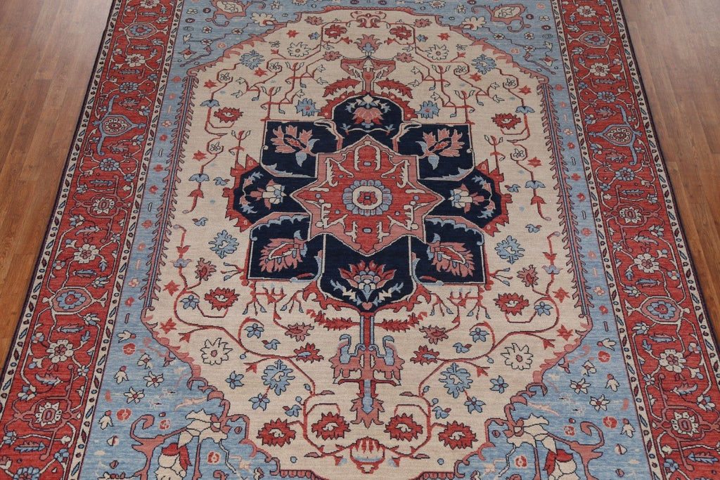 Handmade Heriz Serapi Turkish Wool Rug 9x12