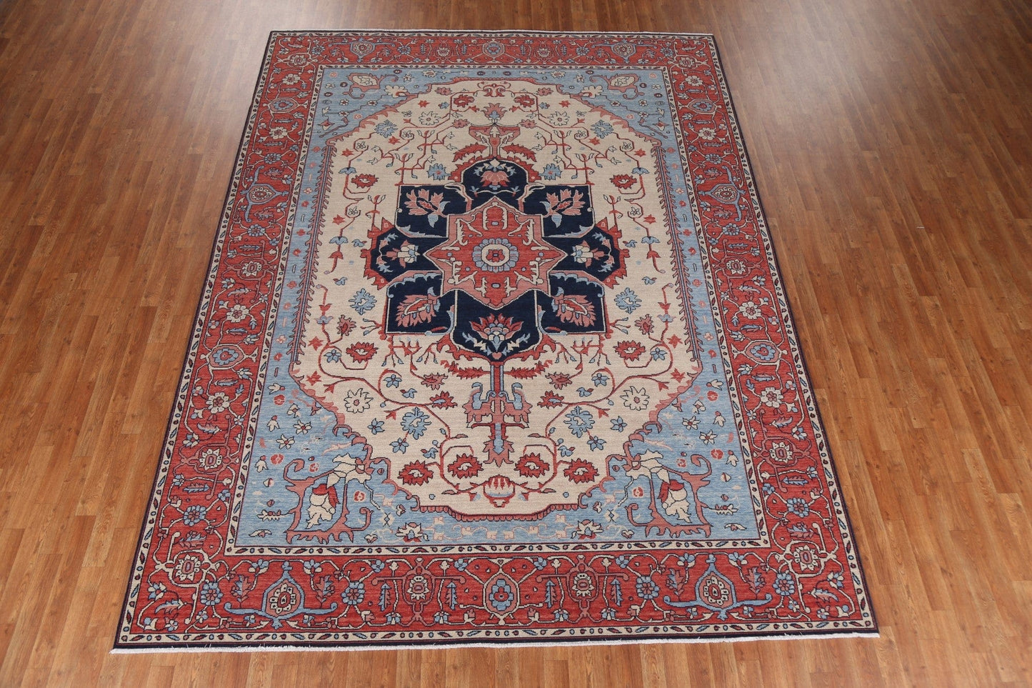 Handmade Heriz Serapi Turkish Wool Rug 9x12