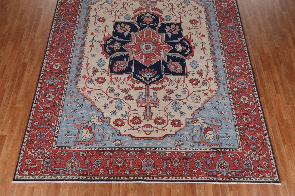 Handmade Heriz Serapi Turkish Wool Rug 9x12