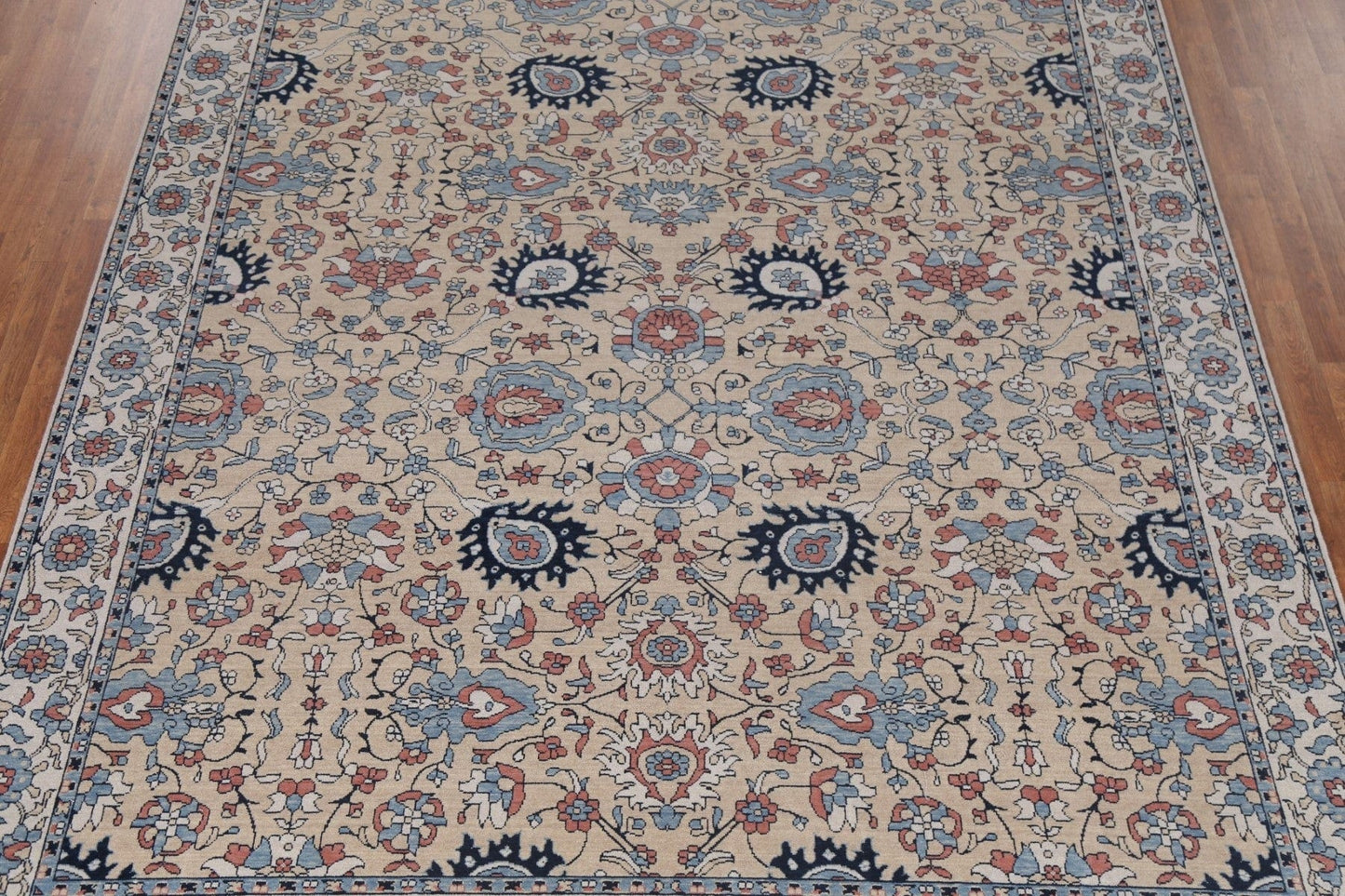 Hand-Knotted Sultanabad Ziegler Turkish Wool Rug 9x12