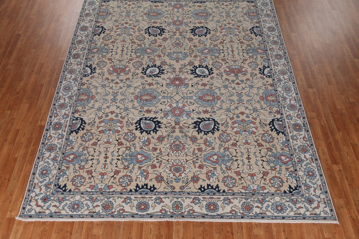 Hand-Knotted Sultanabad Ziegler Turkish Wool Rug 9x12