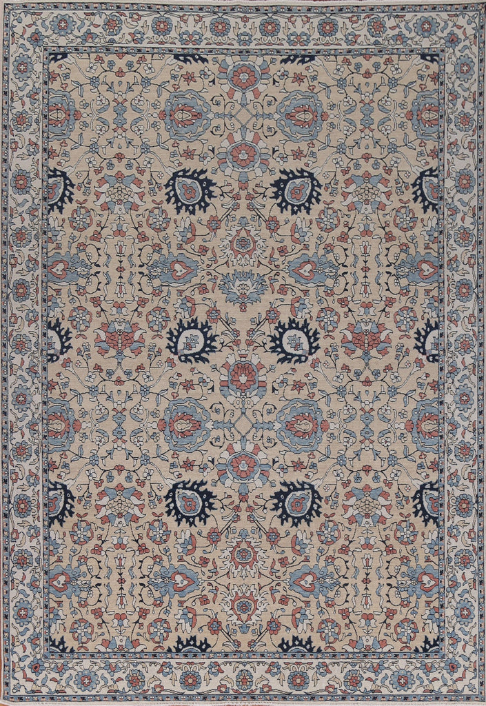 Hand-Knotted Sultanabad Ziegler Turkish Wool Rug 9x12