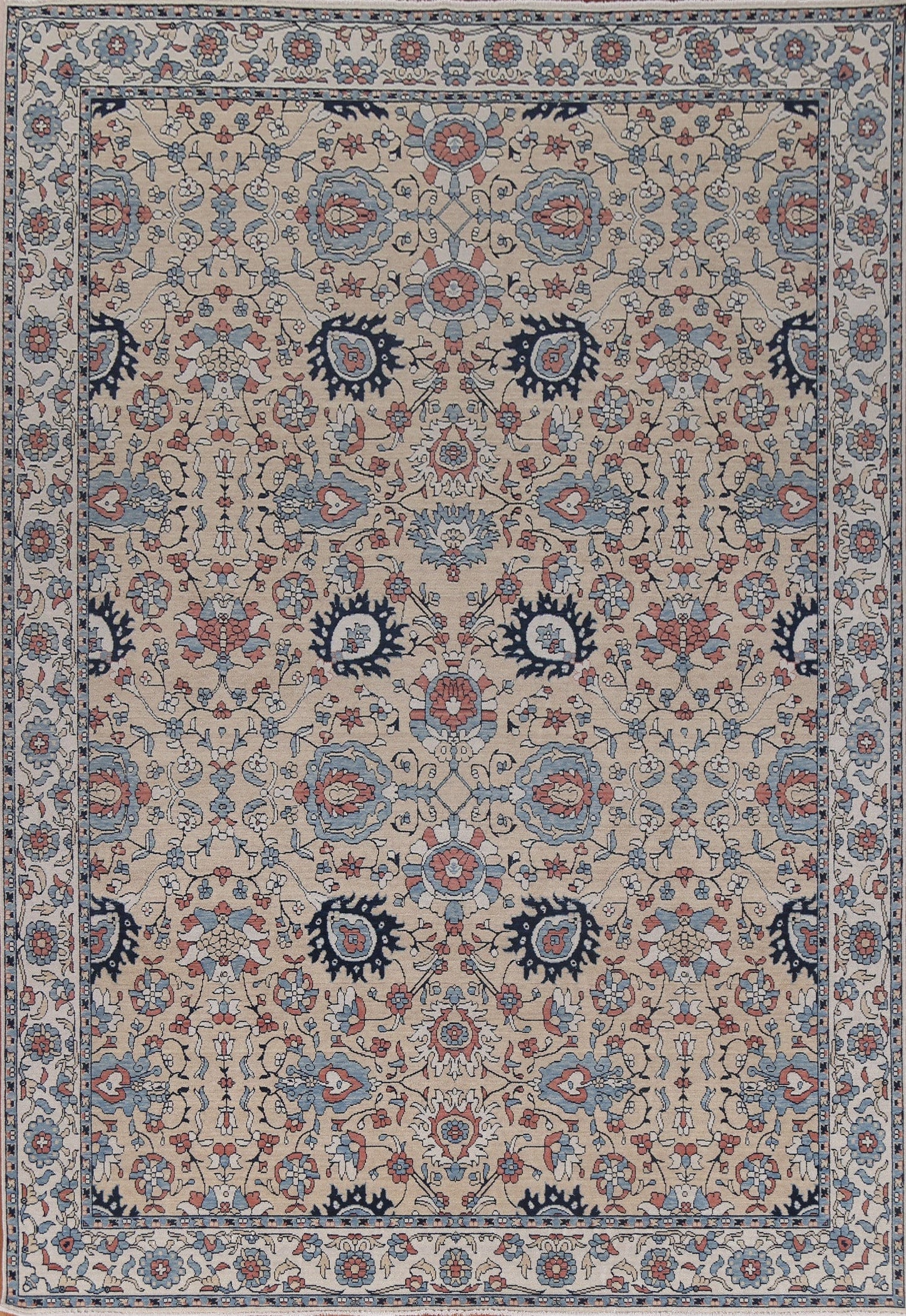 Hand-Knotted Sultanabad Ziegler Turkish Wool Rug 9x12