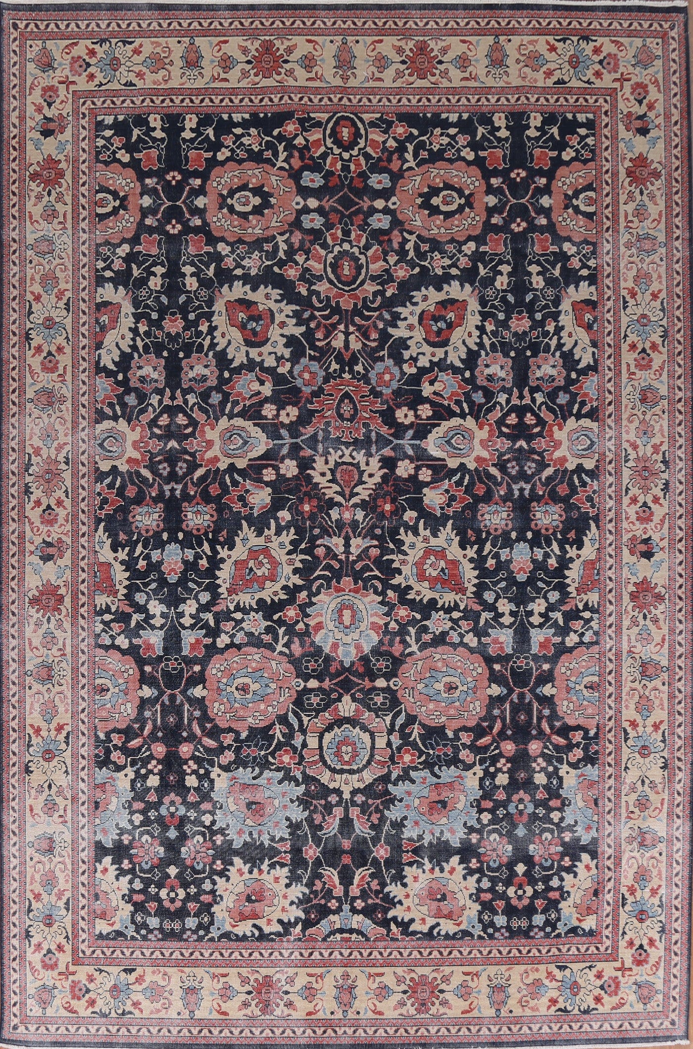 All-Over Floral Sultanabad Ziegler Oriental Rug 9x12