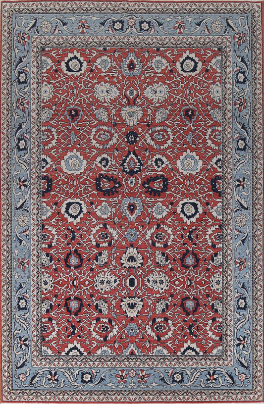 Red Floral Sultanabad Ziegler Wool Oriental Rug 9x12