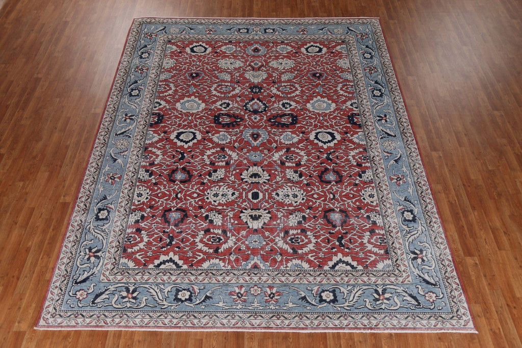 Red Floral Wool Sultanabad Ziegler Turkish Rug 9x12