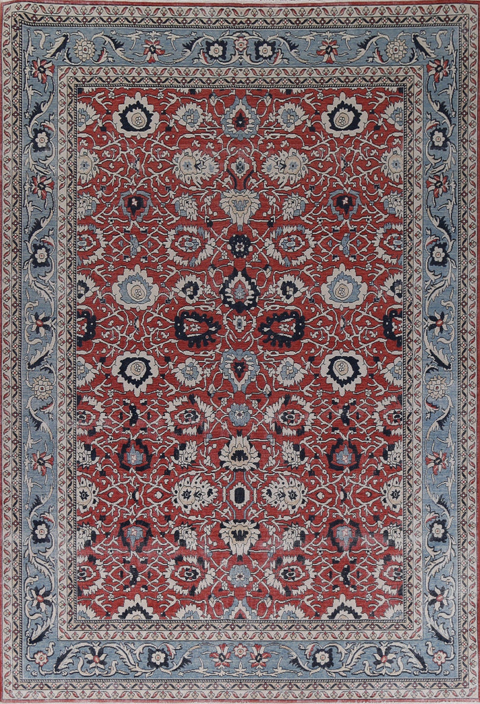 Red Floral Wool Sultanabad Ziegler Turkish Rug 9x12