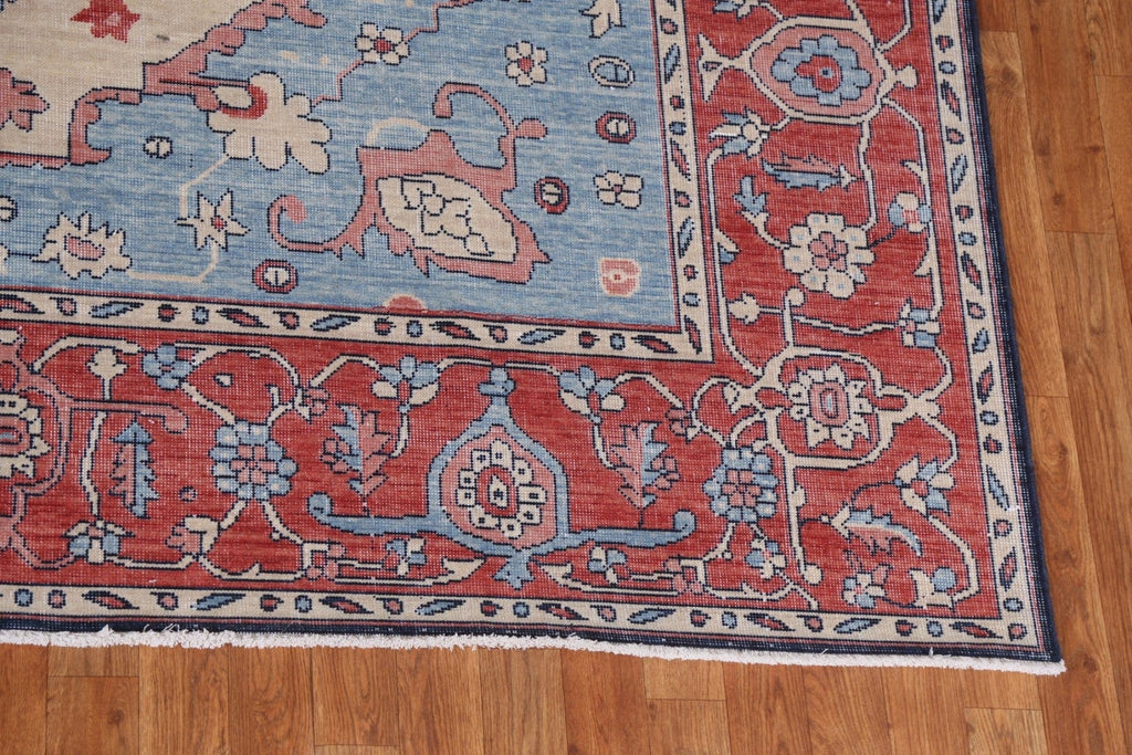 Hand-Knotted Wool Heriz Serapi Turkish Rug 9x12