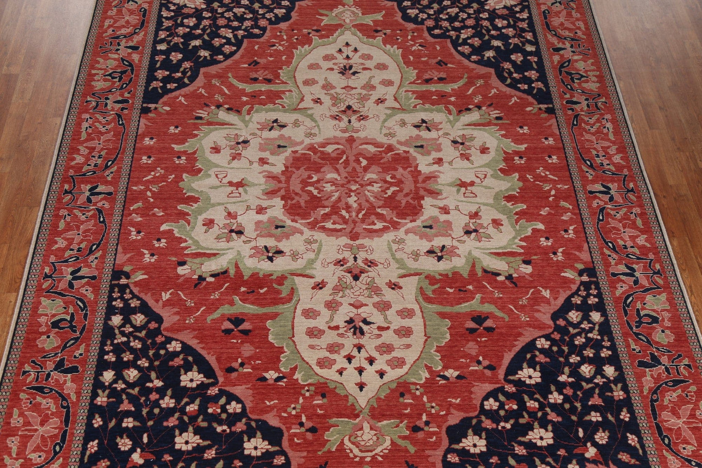 Wool Floral Sarouk Farahan Turkish Rug 9x12