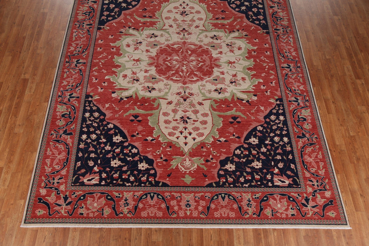 Wool Floral Sarouk Farahan Turkish Rug 9x12