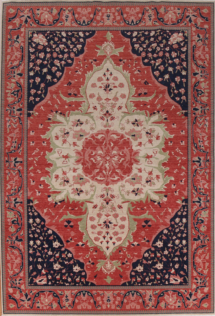 Wool Floral Sarouk Farahan Turkish Rug 9x12