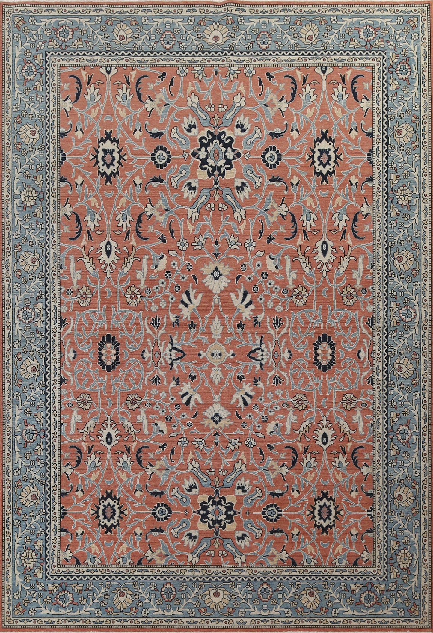 Handmade Floral Sultanabad Ziegler Turkish Wool Rug 9x12