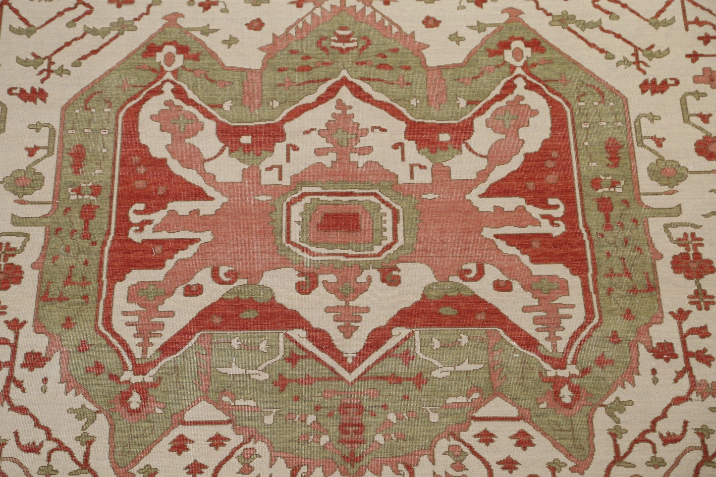 Hand-Knotted Wool Heriz Serapi Turkish Rug 9x12