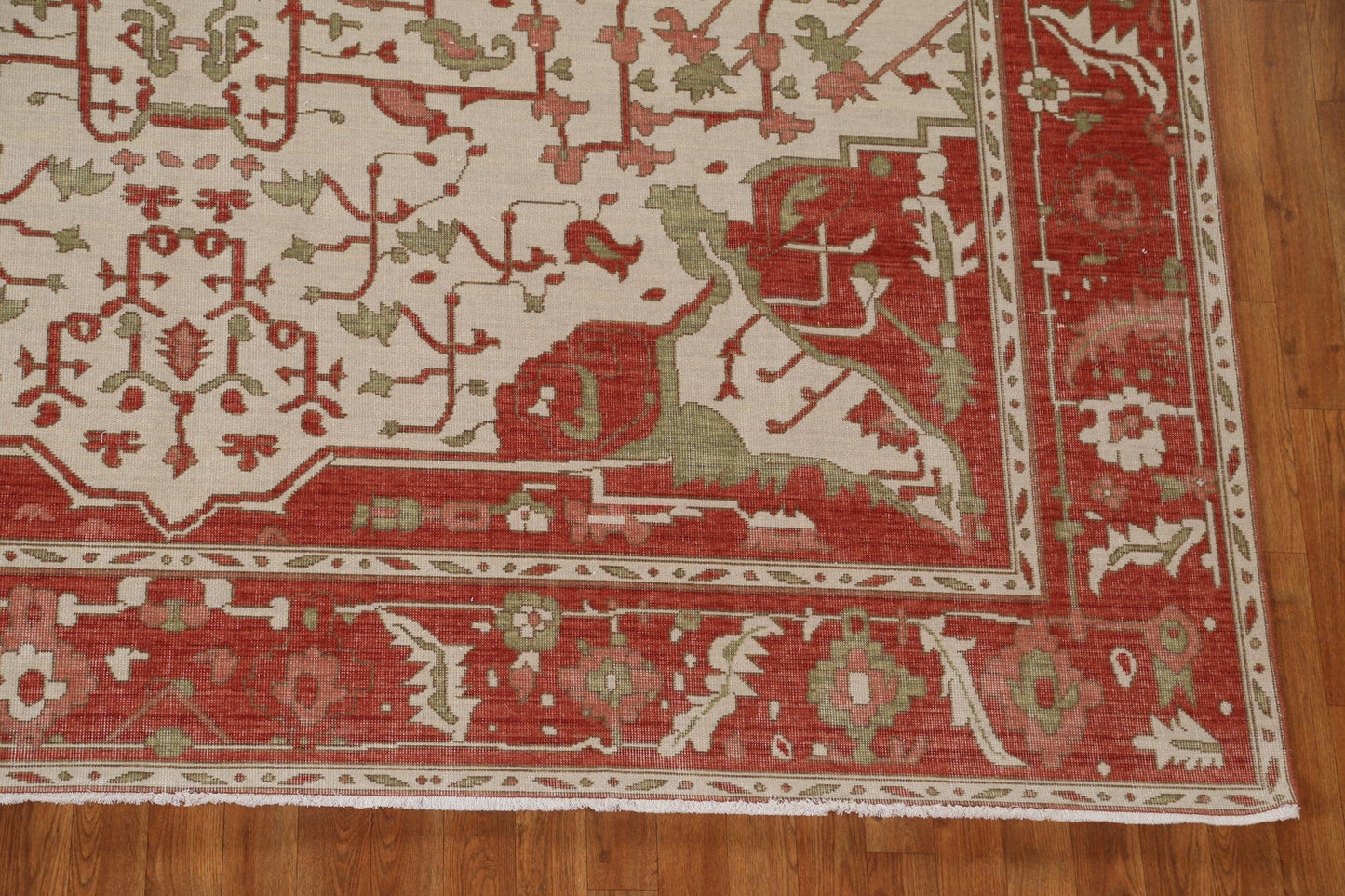 Hand-Knotted Wool Heriz Serapi Turkish Rug 9x12