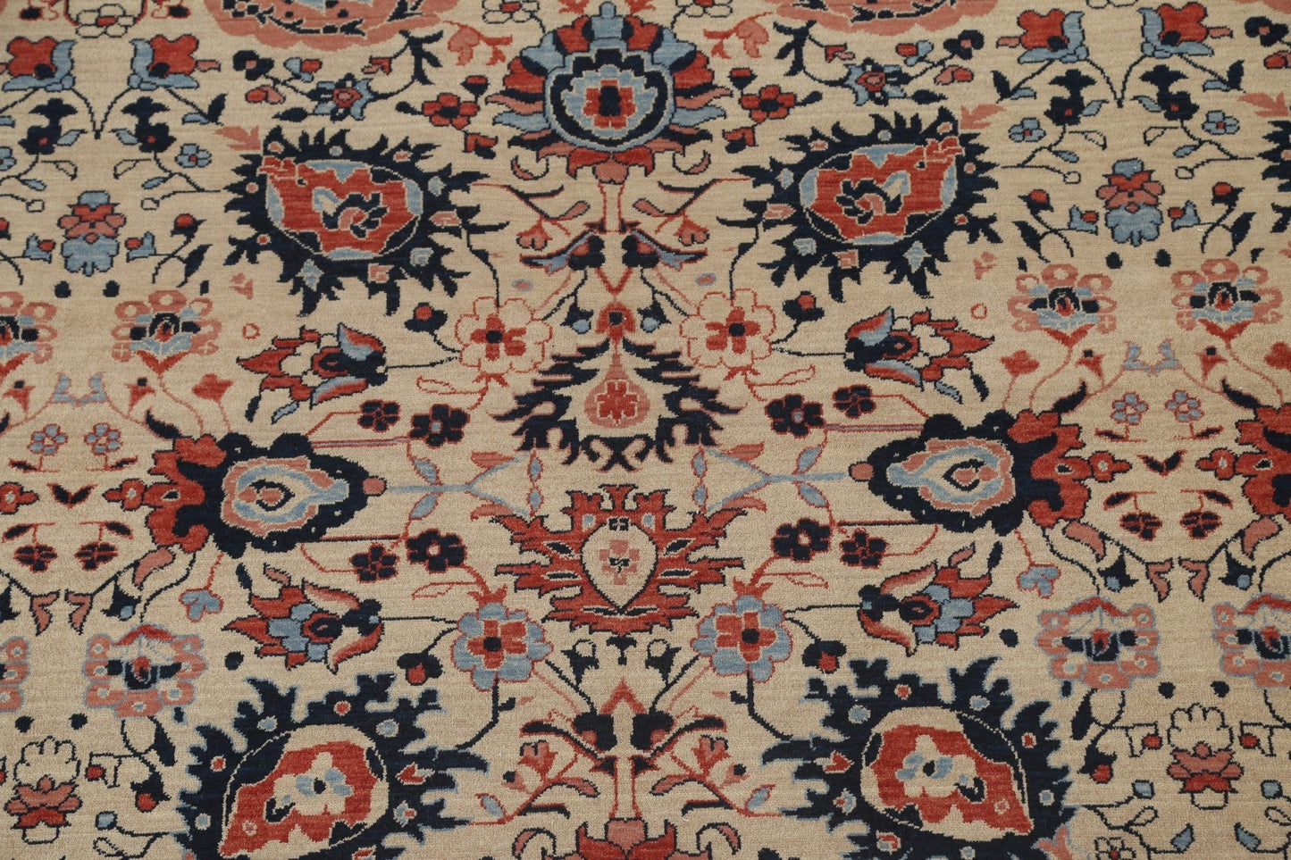 All-Over Floral Sultanabad Ziegler Turkish Rug 9x12