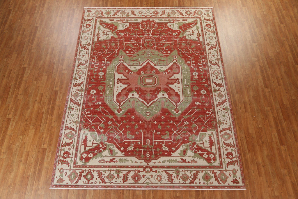 Handmade Wool Heriz Serapi Turkish Rug 9x12