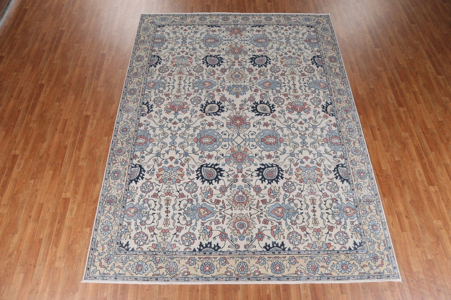 All-Over Floral Sultanabad Ziegler Turkish Rug 9x12