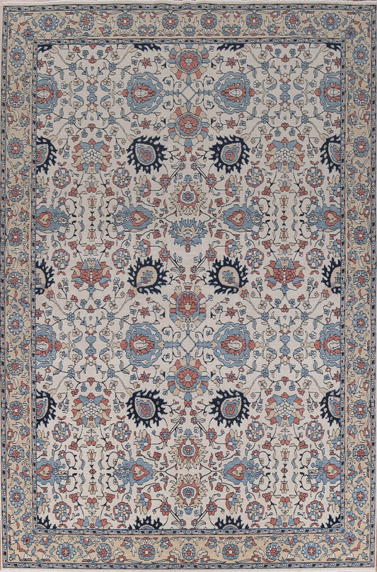 All-Over Floral Sultanabad Ziegler Turkish Rug 9x12