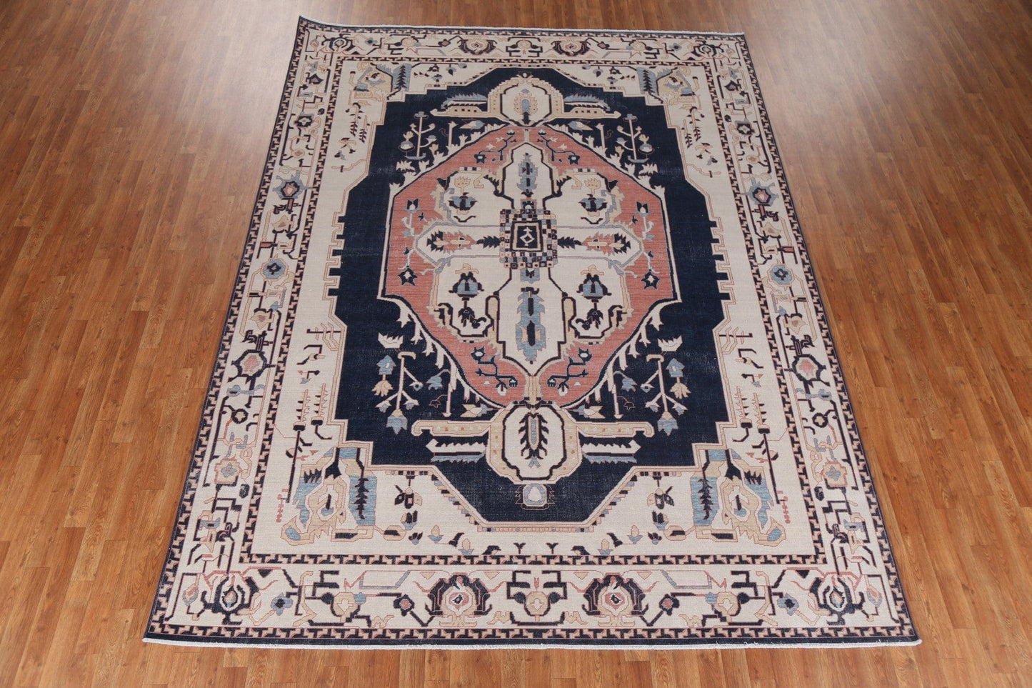 Handmade Heriz Serapi Turkish Wool Rug 9x12