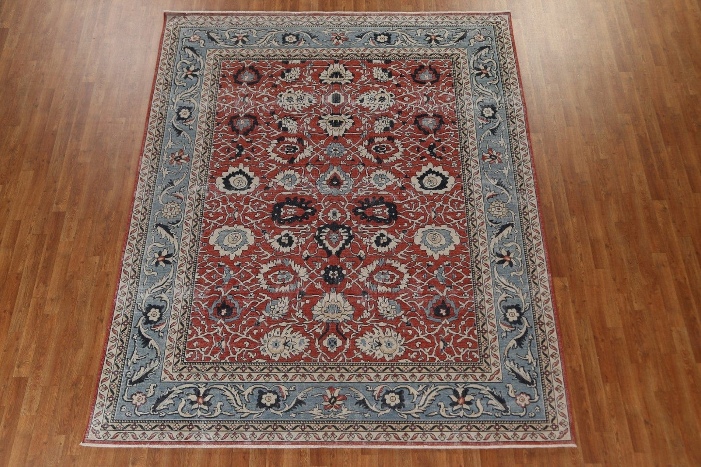 Red Floral Sultanabad Ziegler Turkish Wool Rug 8x10