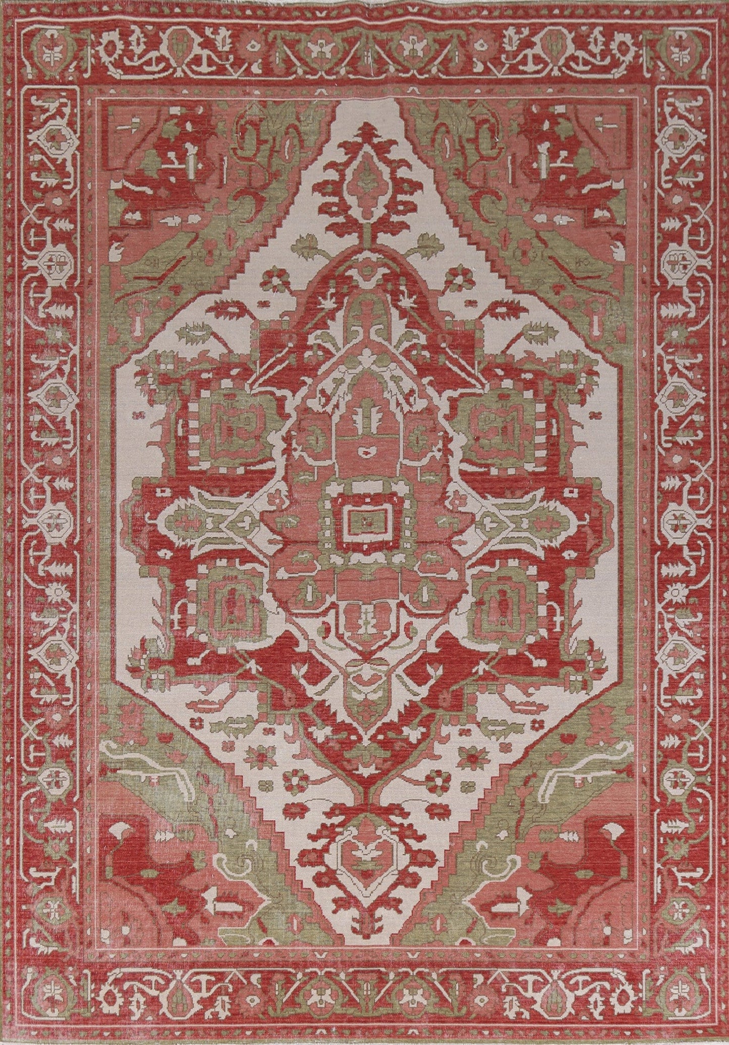 Handmade Heriz Serapi Turkish Wool Rug 8x10