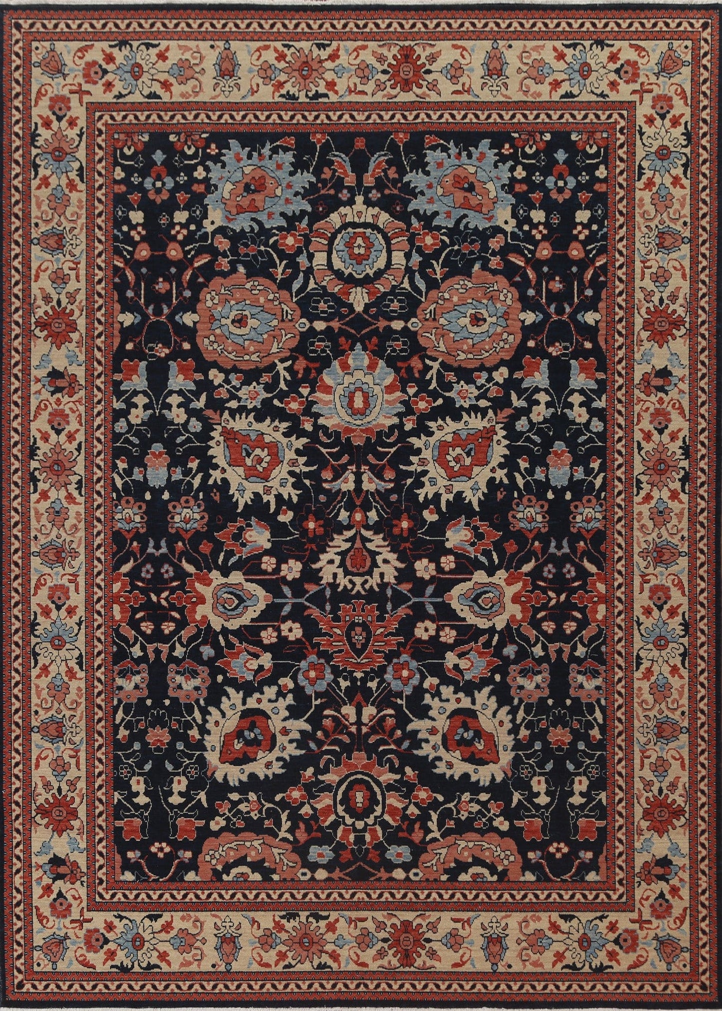 All-Over Floral Sultanabad Ziegler Turkish Wool Rug 8x10