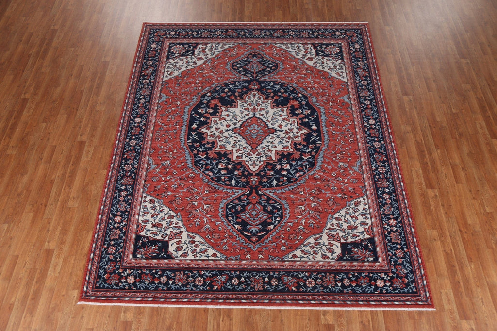 Handmade Red Sarouk Farahan Turkish Wool Rug 8x10