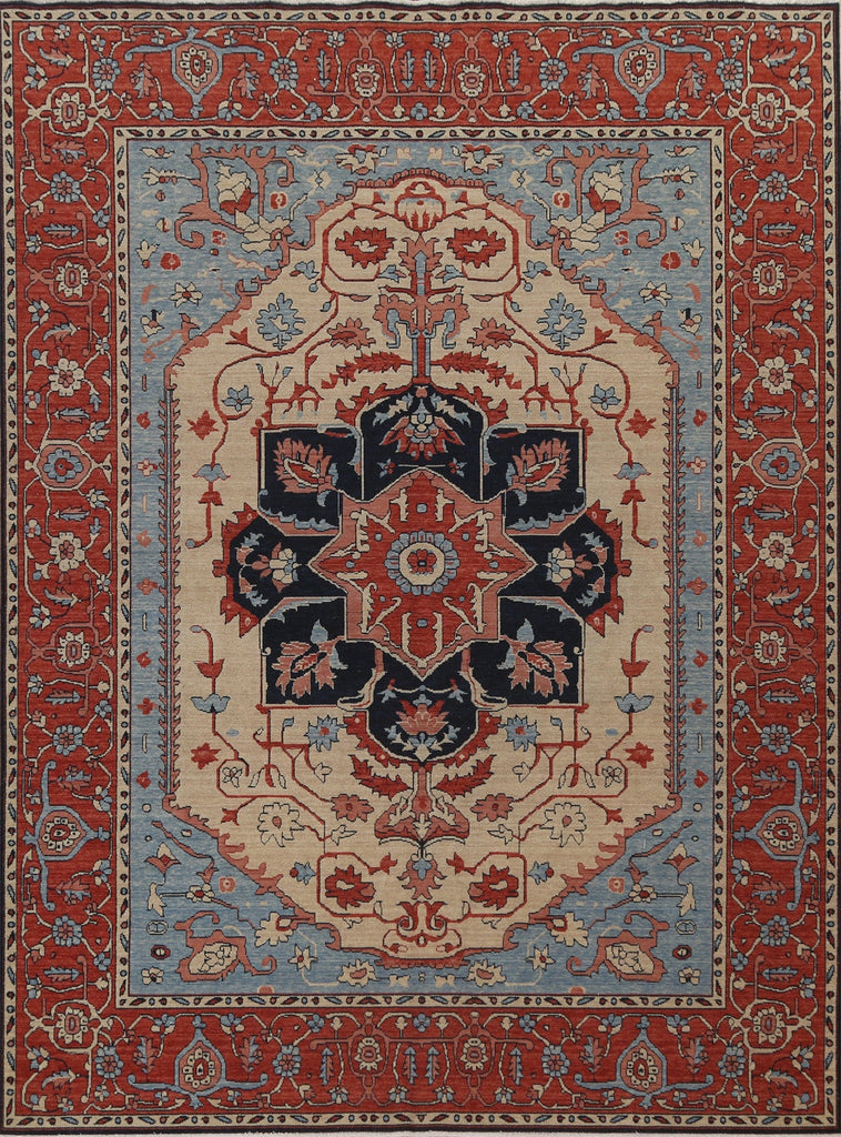 Handmade Wool Heriz Serapi Turkish Rug 8x10