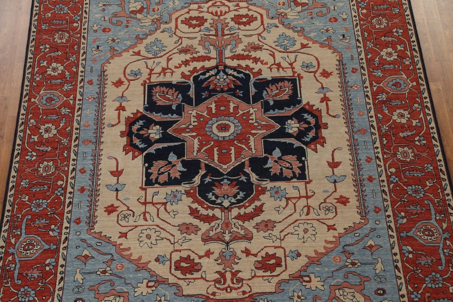 Handmade Wool Heriz Serapi Turkish Rug 8x10