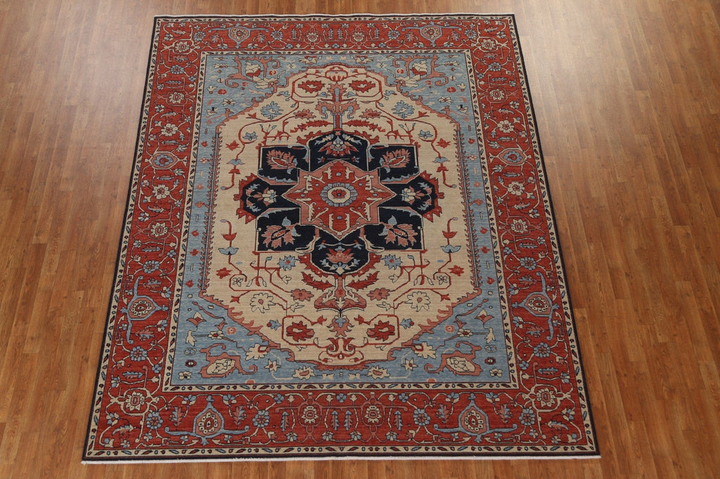 Handmade Wool Heriz Serapi Turkish Rug 8x10