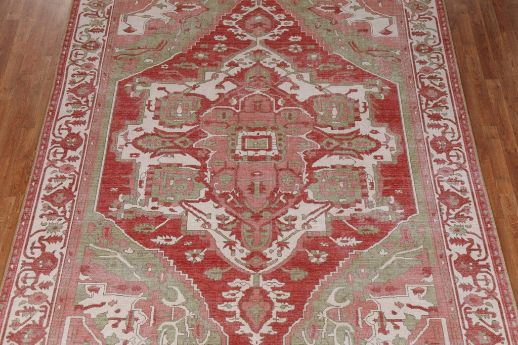 Hand-Knotted Heriz Serapi Turkish Wool Rug 8x10