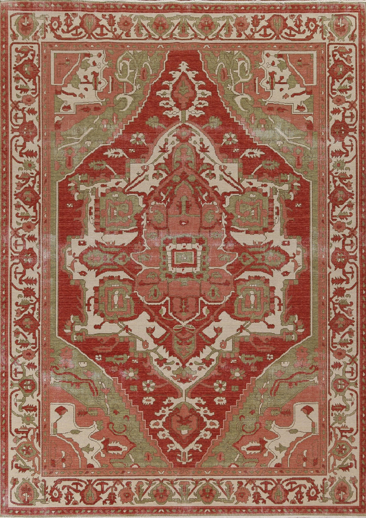 Floral Wool Heriz Serapi Turkish Rug 8x10