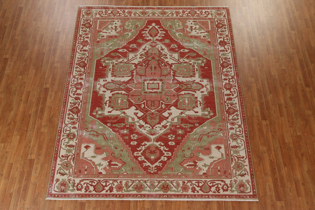 Floral Wool Heriz Serapi Turkish Rug 8x10