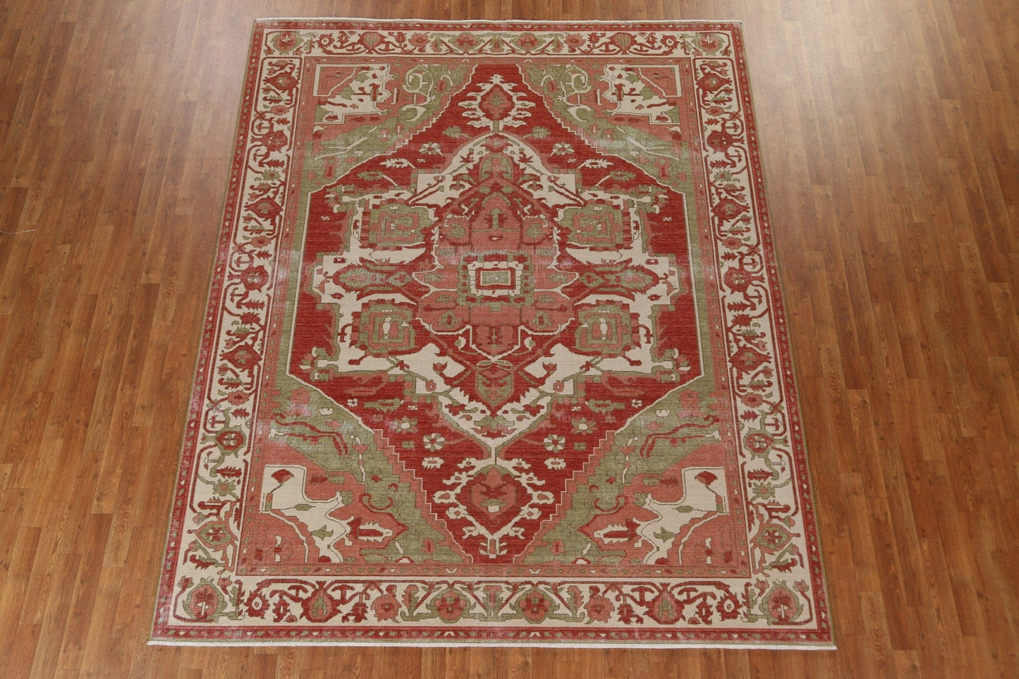 Floral Wool Heriz Serapi Turkish Rug 8x10