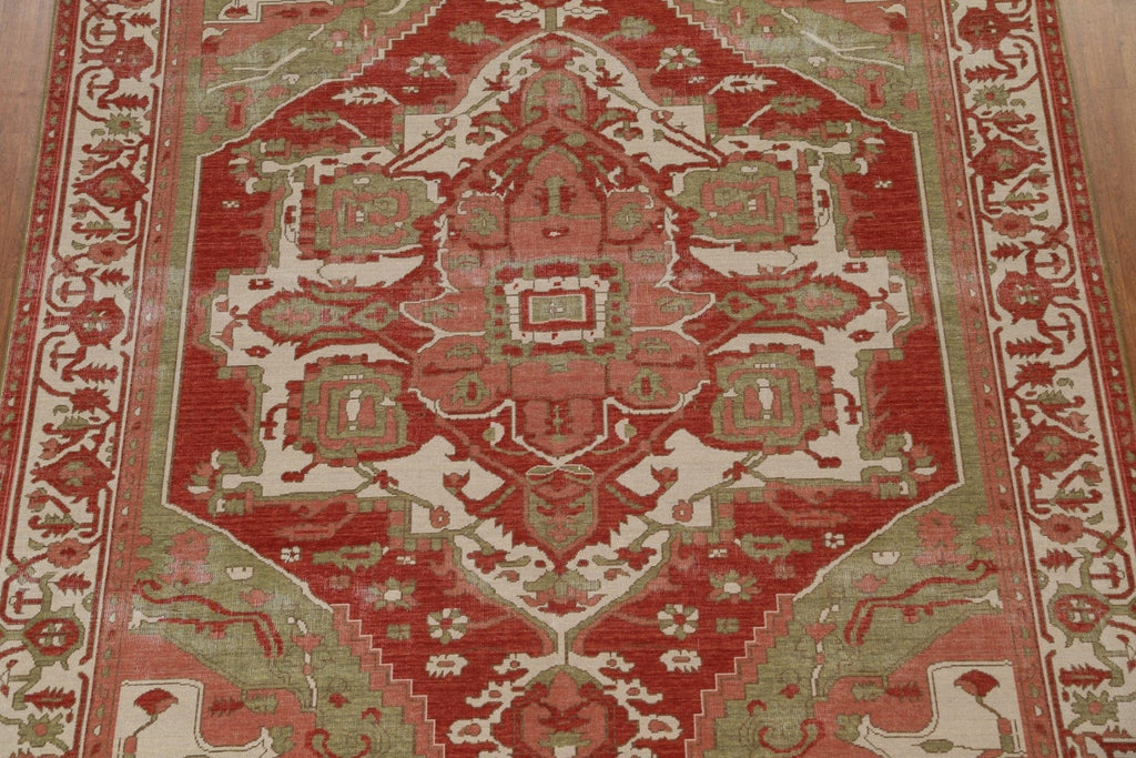 Floral Wool Heriz Serapi Turkish Rug 8x10