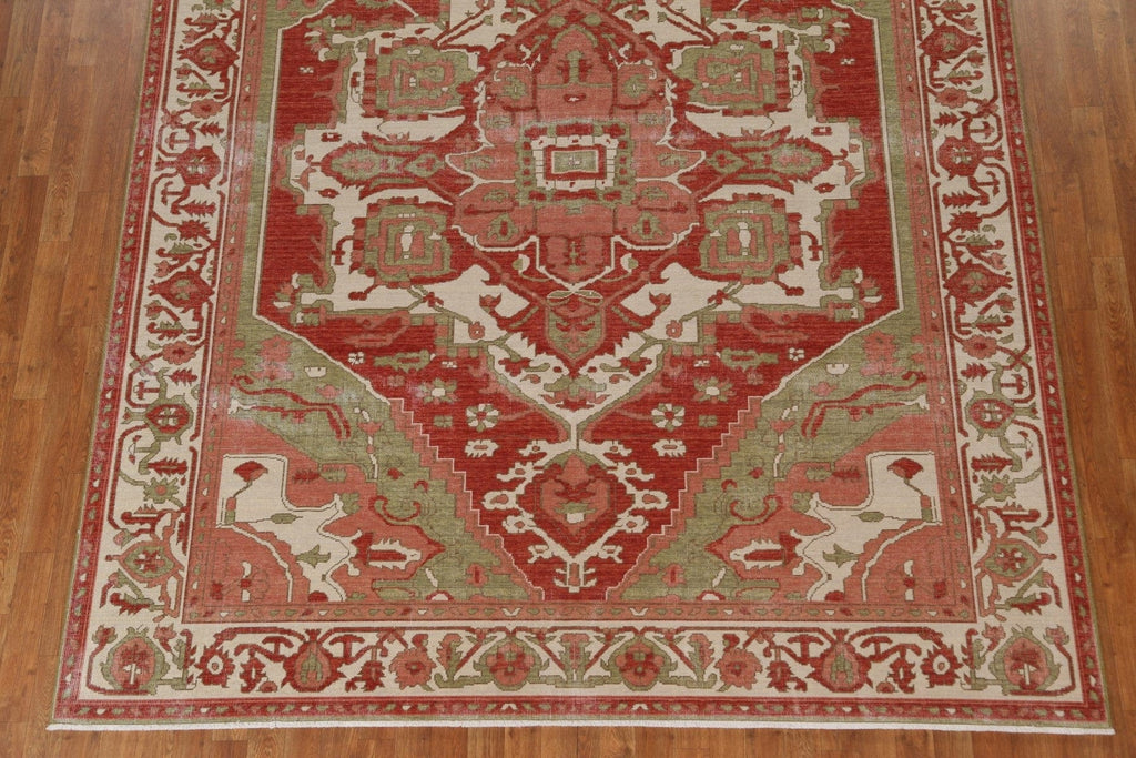 Floral Wool Heriz Serapi Turkish Rug 8x10