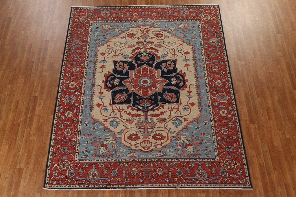 Geometric Heriz Serapi Wool Turkish Rug 8x10