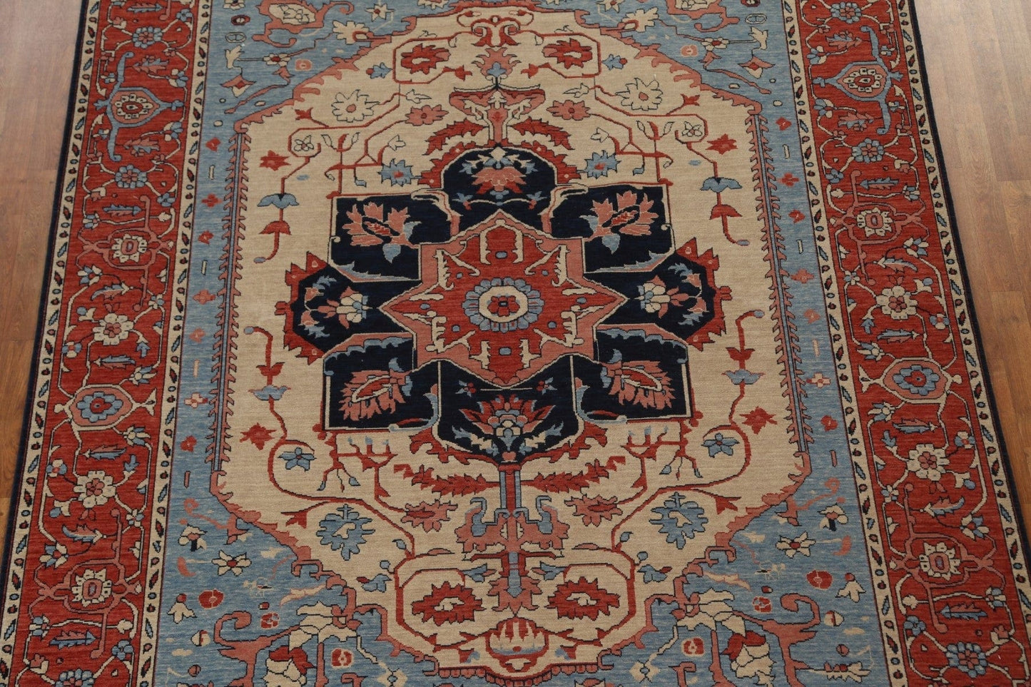 Geometric Heriz Serapi Wool Turkish Rug 8x10