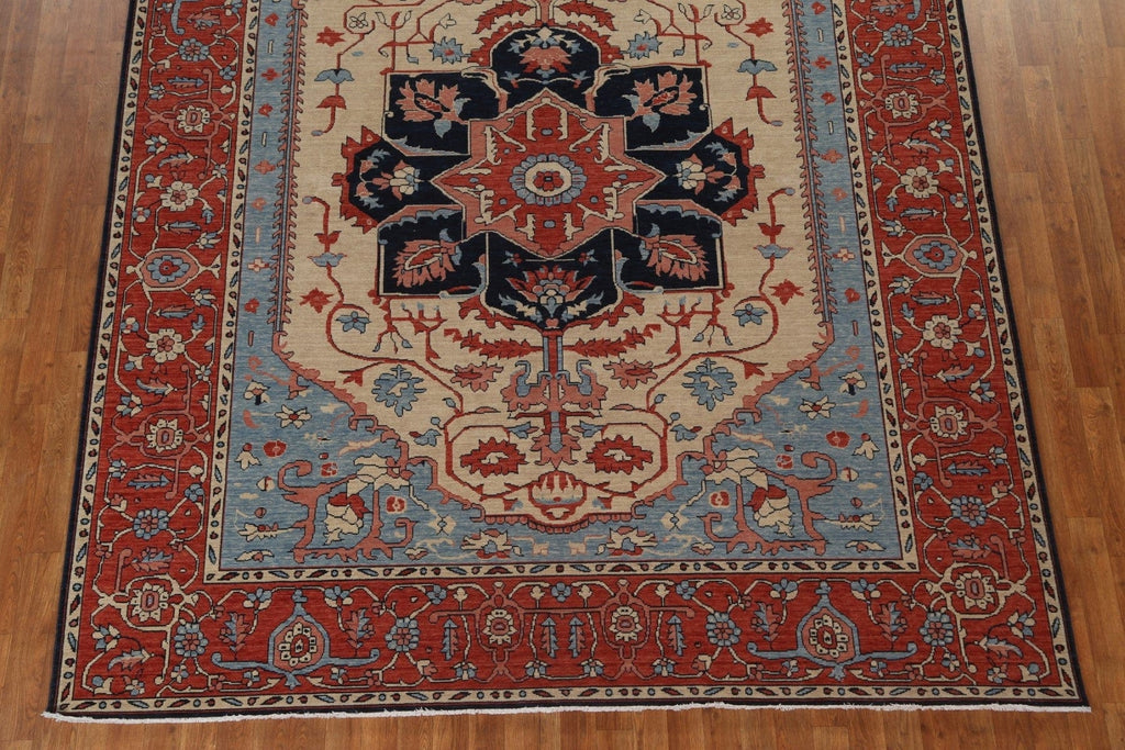 Geometric Heriz Serapi Wool Turkish Rug 8x10