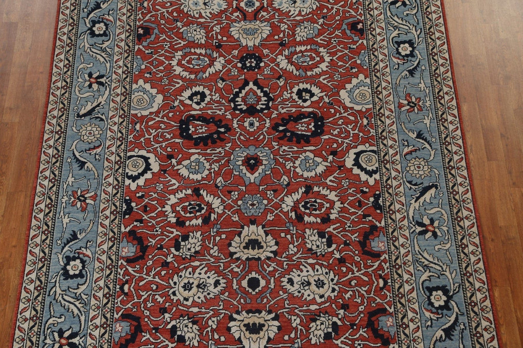 Red Floral Sultanabad Ziegler Wool Turkish Rug 7x10