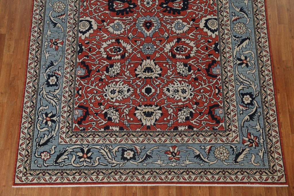 Red Floral Sultanabad Ziegler Wool Turkish Rug 7x10